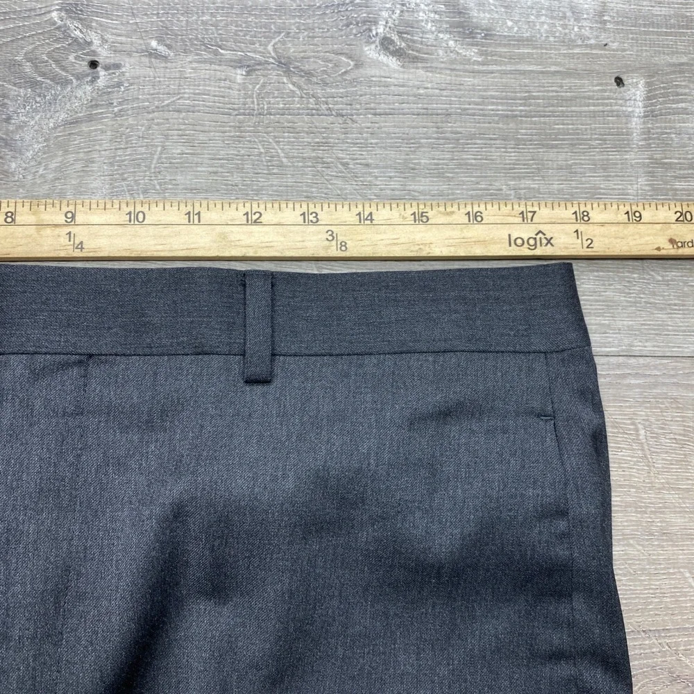 Banana Republic Dress Pants Mens 34x32 Charcoal Grey Wool Cerruti Fabric Office